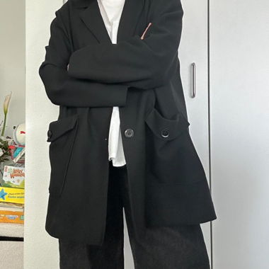 Black coat hm