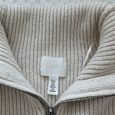 H&M Strickpullover mit Reissverschluss
