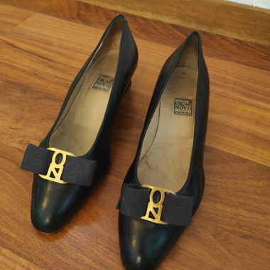 Chaussures vintage Oscar Novo en cuir noir