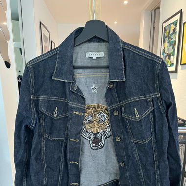 SANDRO Tiger Jean Jacket