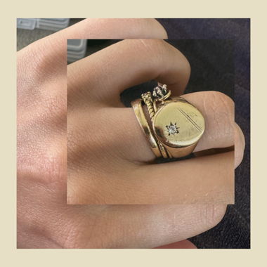9K Gold Signet Ring