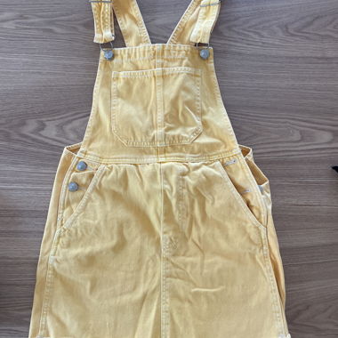 Yellow Denim Overall Dress