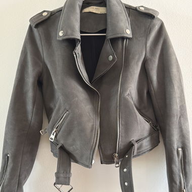 Veste en suède de création grise