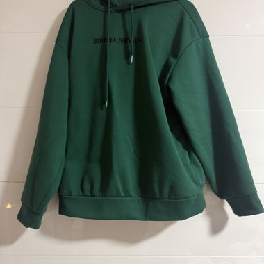 Green tracksuit with hooded sweatshirt