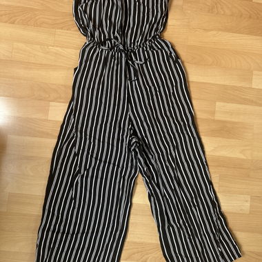 Black Stripe Jumpsuit