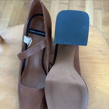 Eleganti Décolleté con Plateau, Cognac, Taglia 40