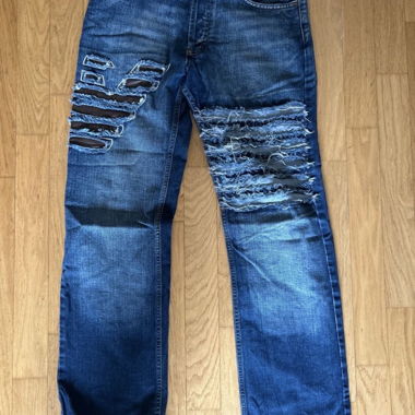 Jeans Armani AJ strappato con inserti