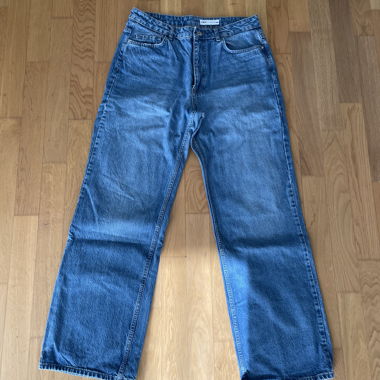 ZARA Wide-Leg Jeans in Mittelblau
