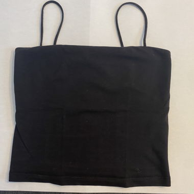 Schwarzes Crop Top