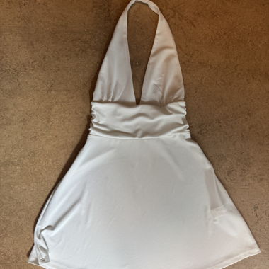 White Halter Top Dress