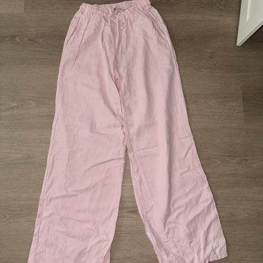 Pink Pants with Elastic Waistband