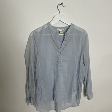 Light Blue Long-Sleeve Blouse