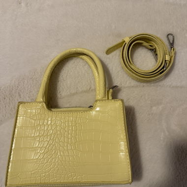 Gelbe Croco-Handtasche