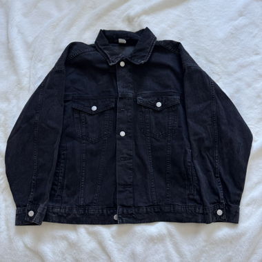 Giacca di jeans nera