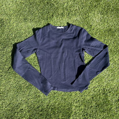 Dark Blue Long-Sleeve T-Shirt