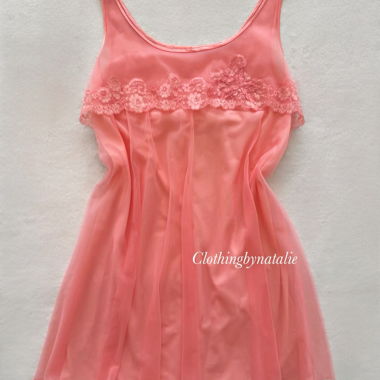 Van Raalte Orange Nylon Babydoll Size S