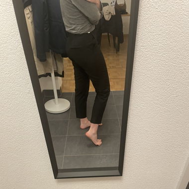 Pantalon Cigarettes beige et noir 