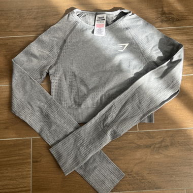 Top sportivo Gymshark cropped a maniche lunghe