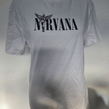 T-shirt bianca Nirvana