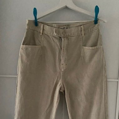 Jeanshose Beige