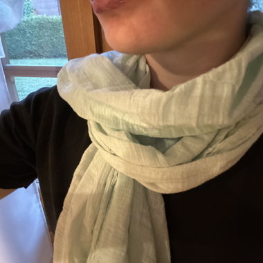 Lightweight light blue scarf