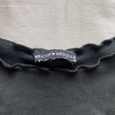 brandy melville top grau/schwarz
