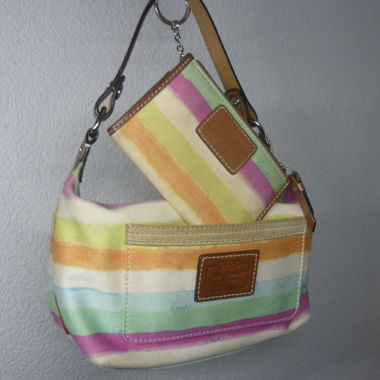 Coach Stripe Crossbody Bag