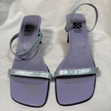 Violette Sandaletten mit Absatz Grösse 38