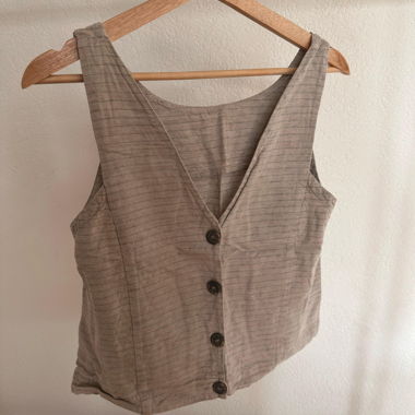 Haut Gilet beige XS