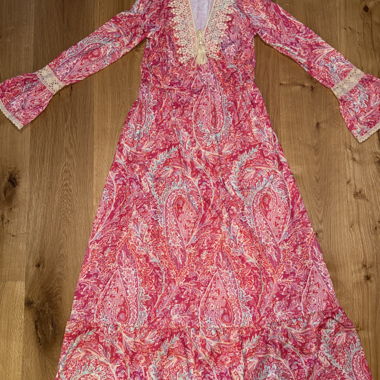 Paisley Maxikleid mit Spitze