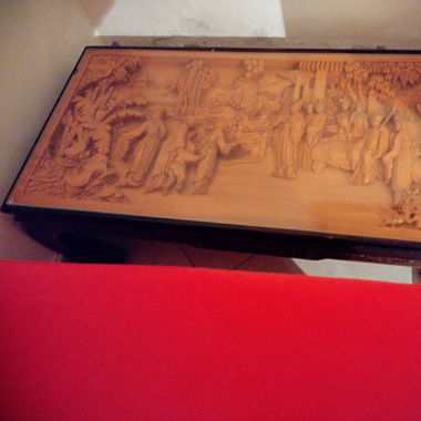 TABLE BASSE CHINOISE SCULPTEE
