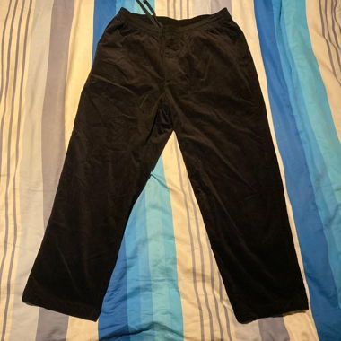 Pantaloni in velluto a coste UNIQLO neri XL