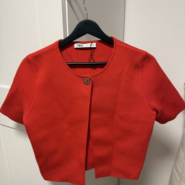 Top corto rosso Zara