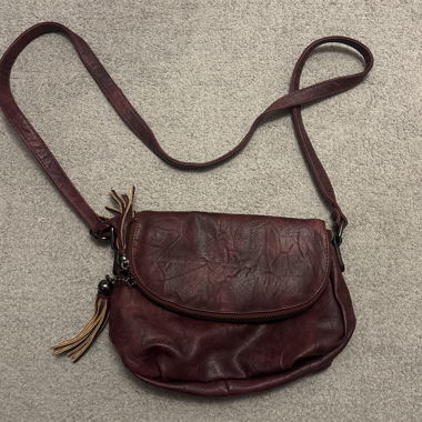 Burgundy crossbody bag
