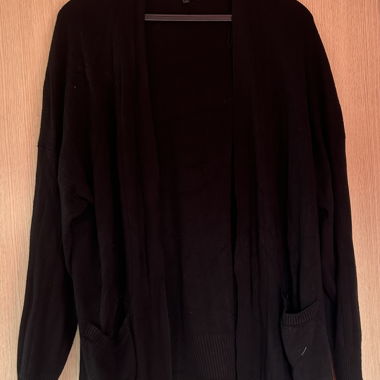 Gilet cardigan en maille noir