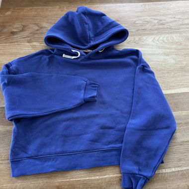 ba&sh blue hooded sweatshirt "be yourself"