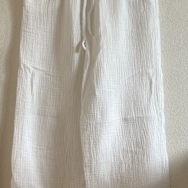 Pantalon en mousseline blanc