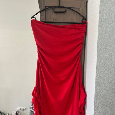 Rotes Bandeau-Kleid - Robe bandeau 