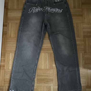 Jeans grigi Rare Humans a gamba dritta
