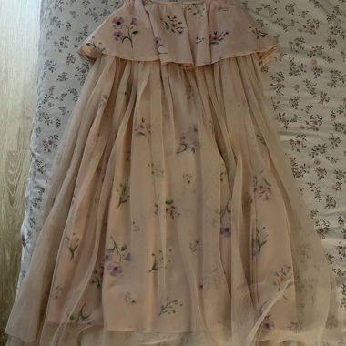 Vestito rosa a fiori
