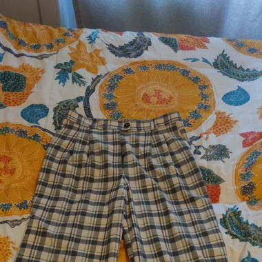 Pantalon carreaux Diane Ducasse x Monoprix