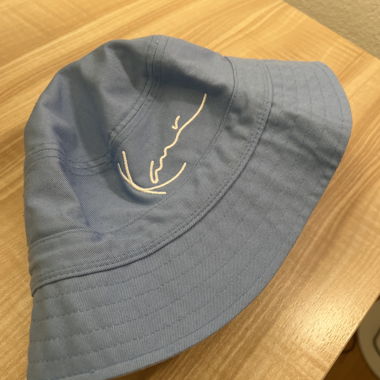 Blue bucket hat light blue