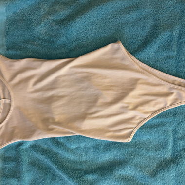 Beige Swimsuit with Chain