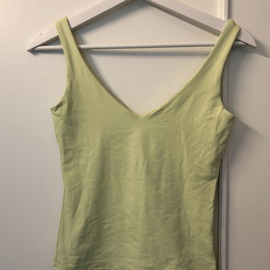 green tank top