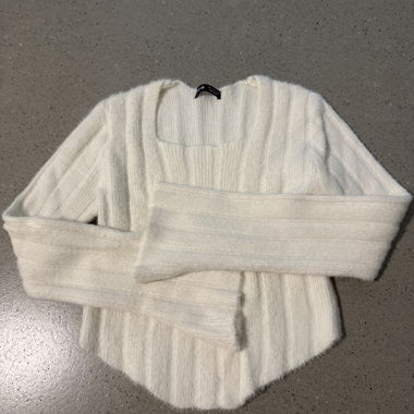 Pull en maille blanc