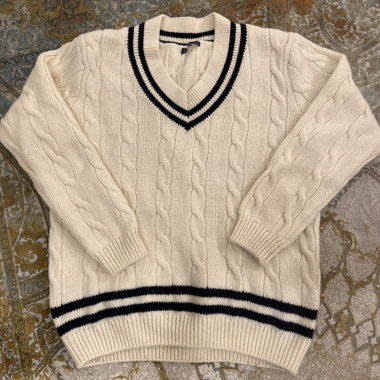 Maglione in maglia con scollo a V