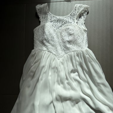 White Lace Tulle Dress