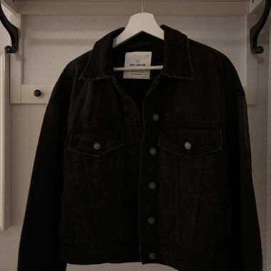 giacca di jeans nera