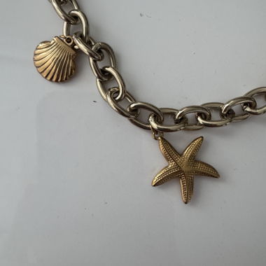 Collana con ciondoli in acciaio inossidabile Vintage Y2K Estate