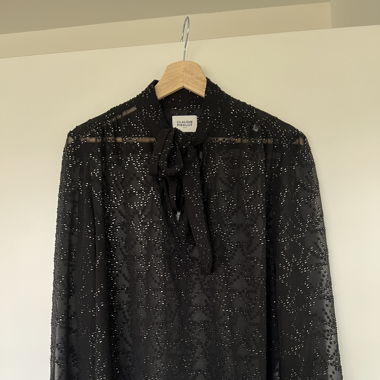 Claudie Pierlot sheer blouse with star pattern